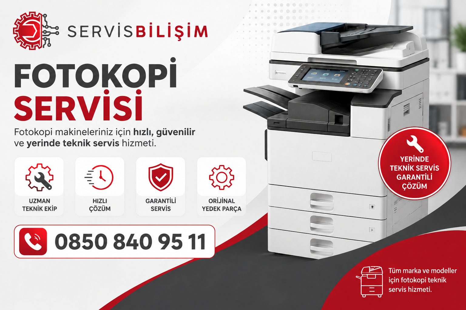 Fotokopi servisi 0850 840 95 11