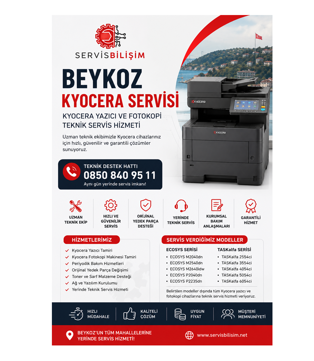 Beykoz Kyocera Servisi - 0850 840 95 11