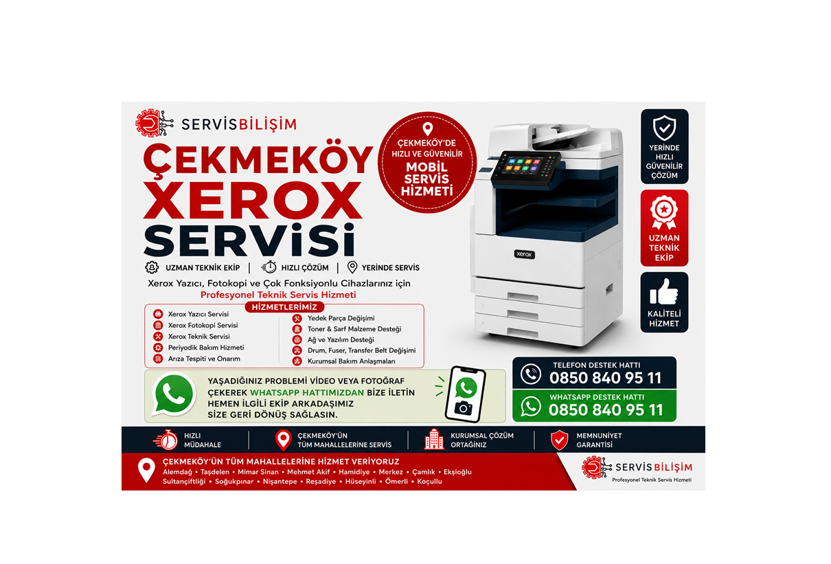 Çekmeköy Xerox Servisi 0850 840 95 11
