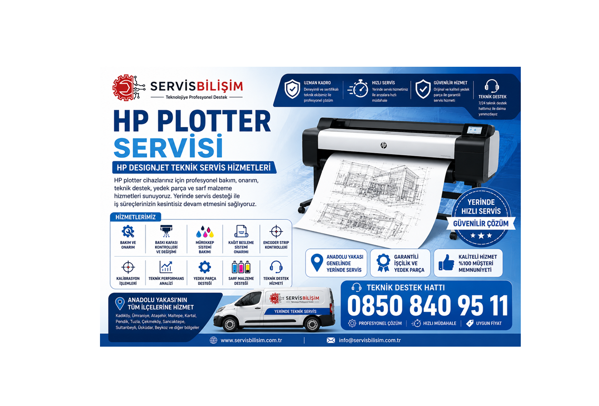 HP Plotter Teknik Servisi - 0850 840 95 11