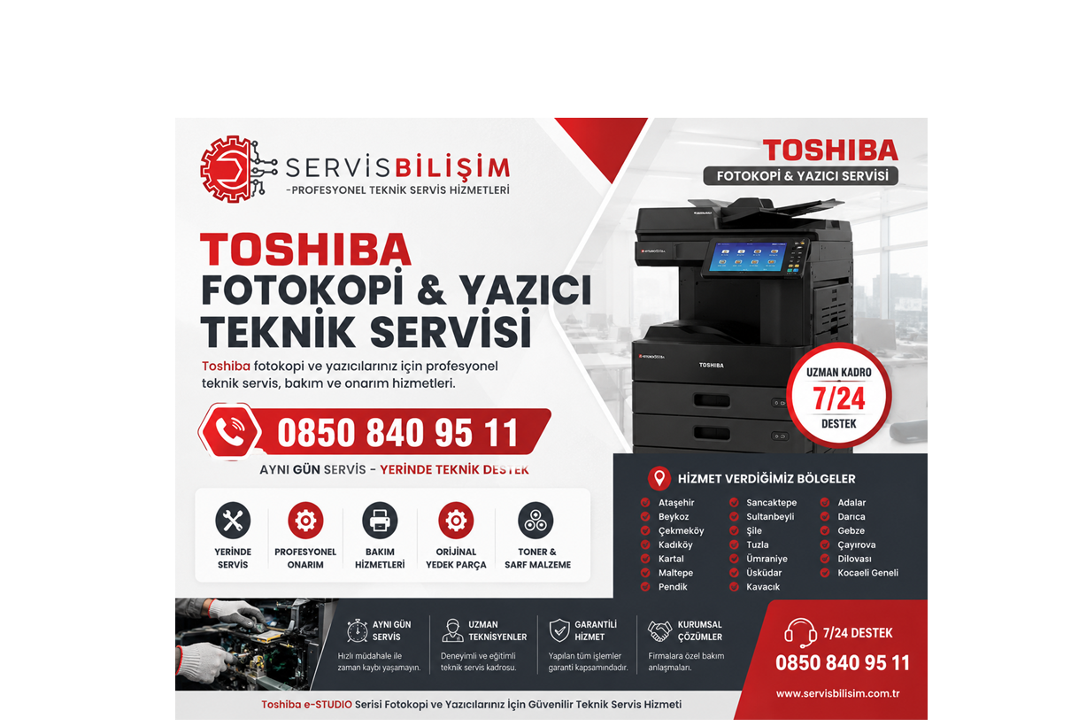 Toshiba Fotokopi Servisi - 0850 840 95 11