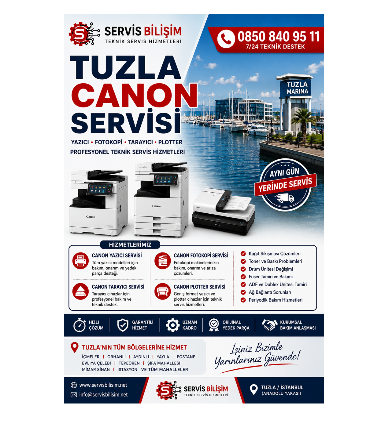 Tuzla Canon Servisi 0850 840 95 11