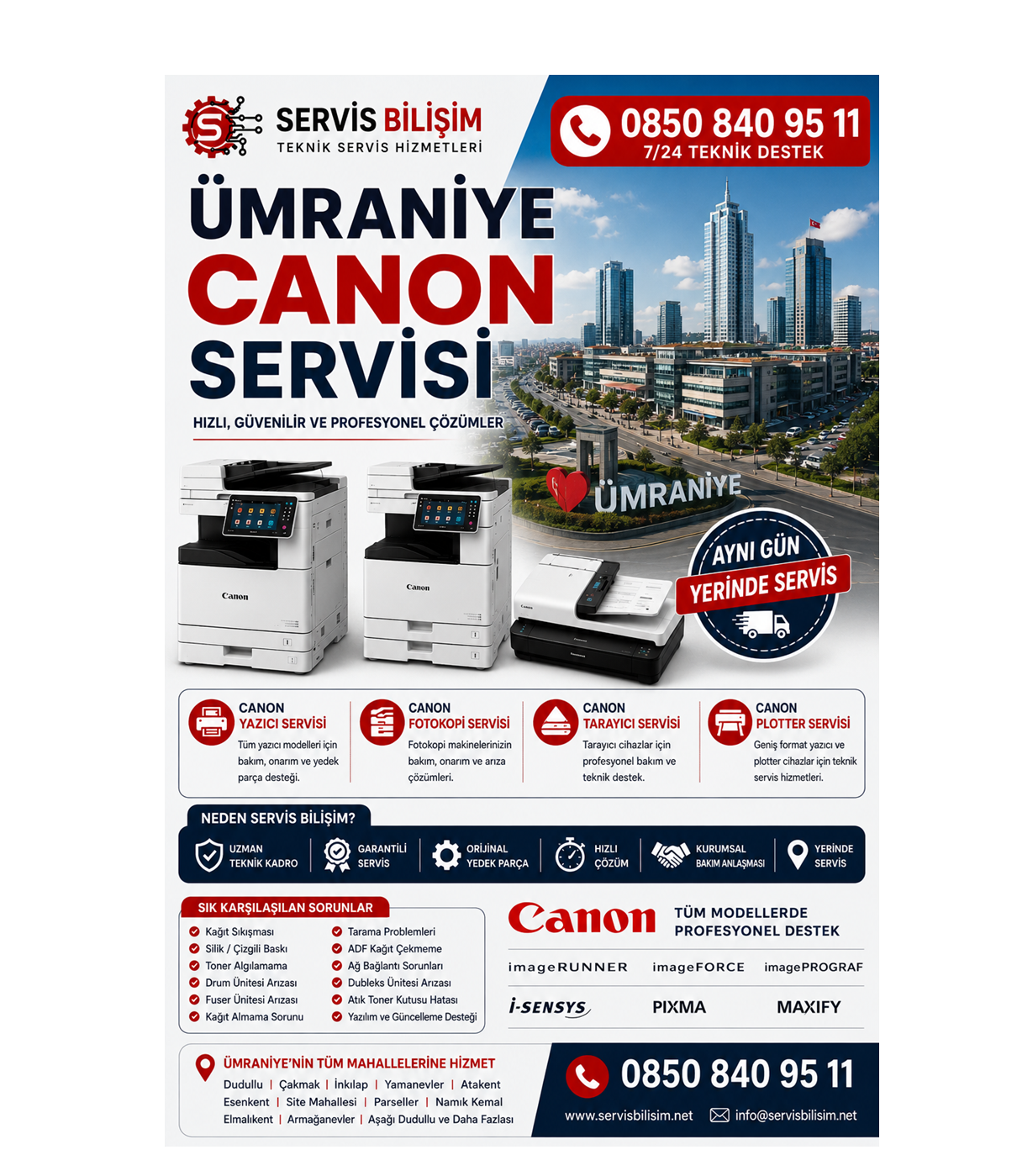 Ümraniye Canon Servisi 0850 840 95 11