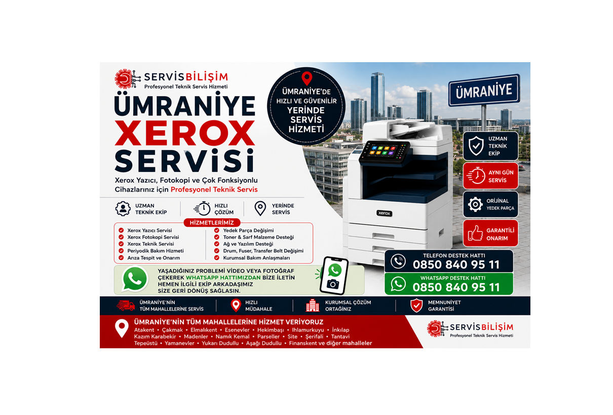 Ümraniye Xerox Servisi 0850 840 95 11