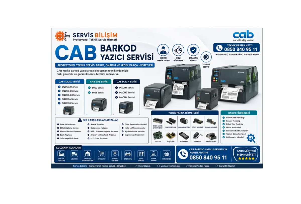 Cab Barkod Yazıcı Servis