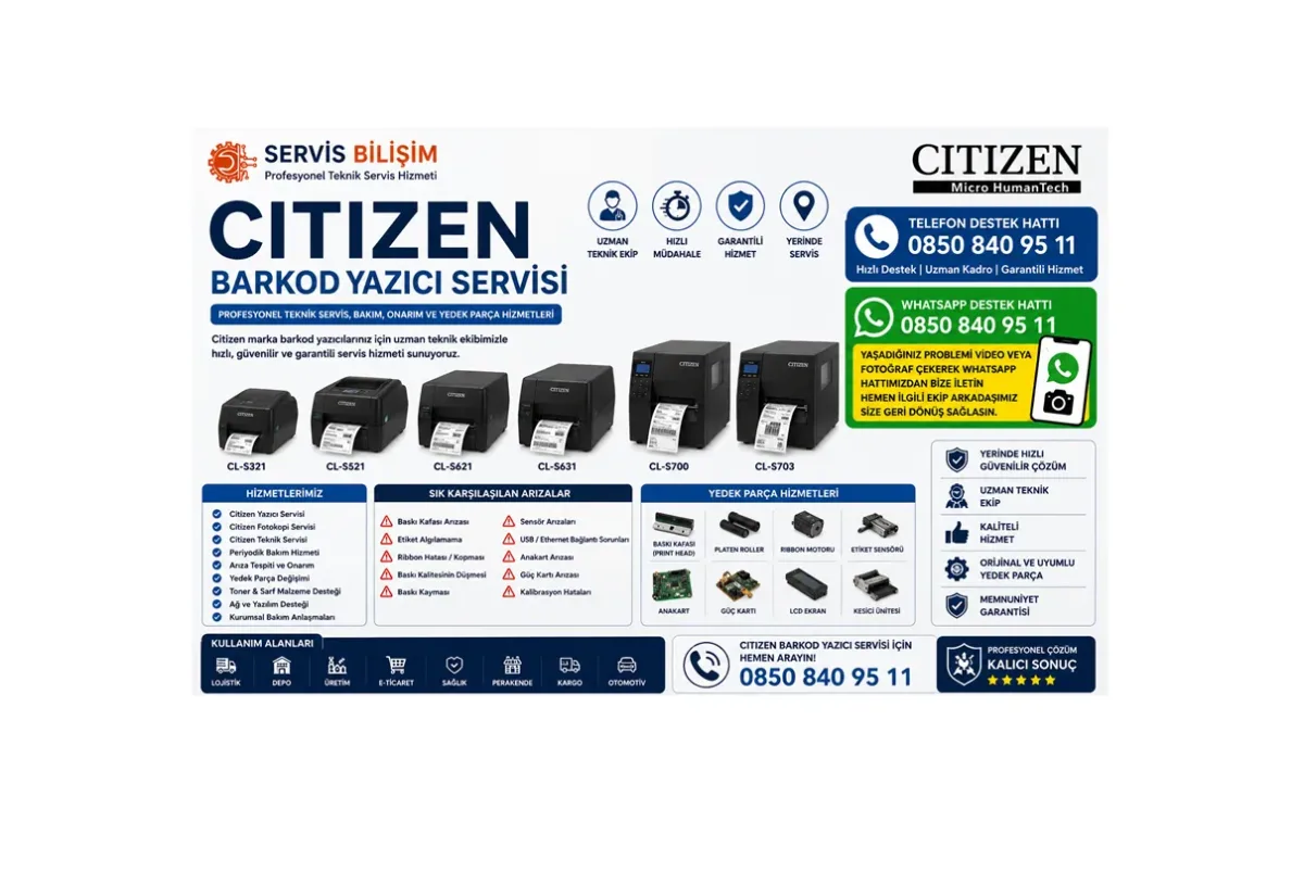 Citizen Barkod Yazıcı Servisi