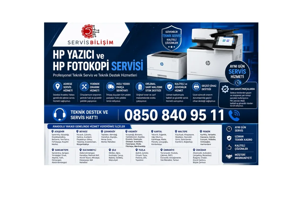 HP Yazıcı Servis | HP Fotokopi Servis