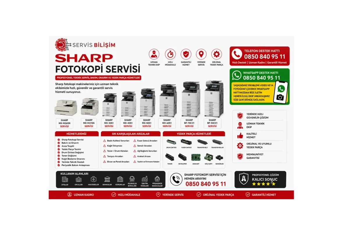 Sharp Fotokopi ve Yazıcı Servisi