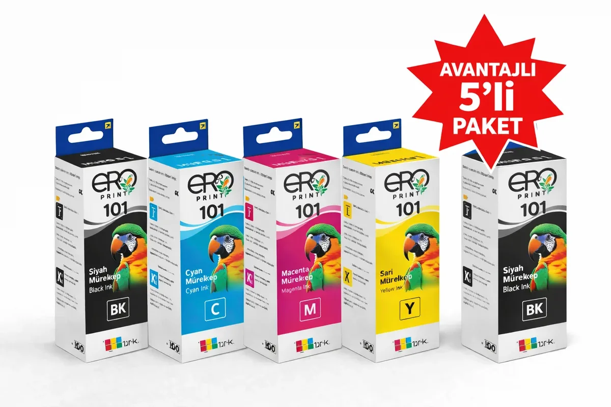 Epson 101 Muadil 4 Renk +1 Siyah Mürekkep