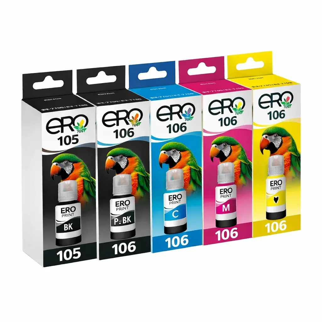Epson EcoTank L7160 Yazıcı İçin 5 Renk Mürekkep Set