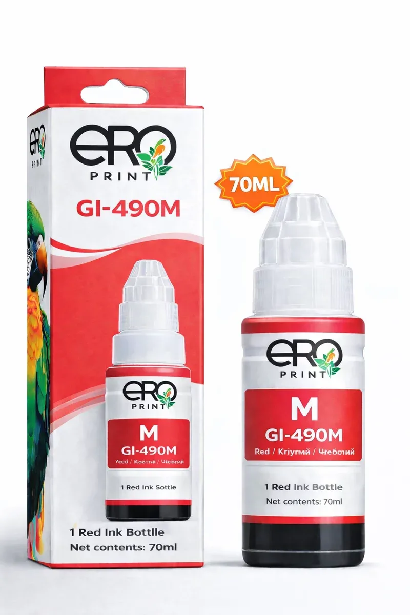 Canon GI 490M - 0665C001 Kırmızı Muadil Mürekkep 70ML