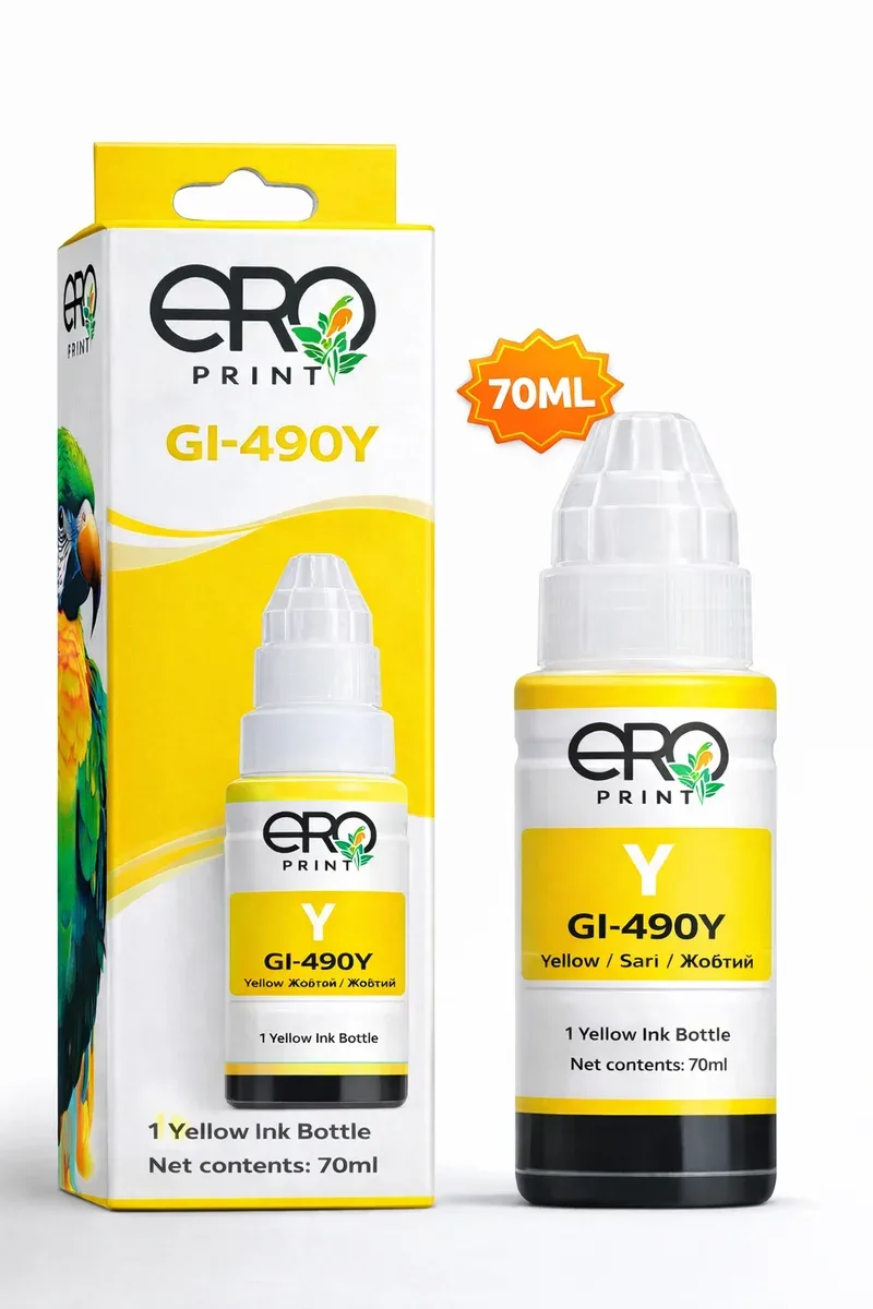 Canon GI 490Y - 0666C001 Sarı Muadil Mürekkep 70ML