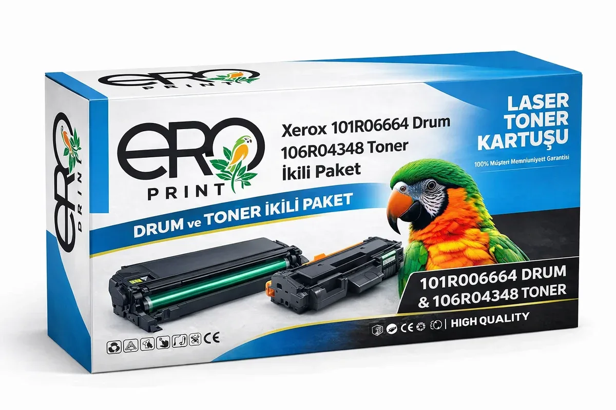 Xerox 101R00664 Drum Ve 106R04348 Toner İkili Paket
