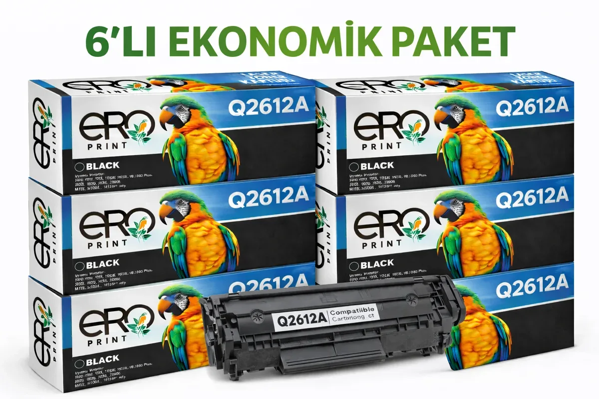 HP 12A - Q2612A Muadil Toner - 6'lı Ekonomik Paket