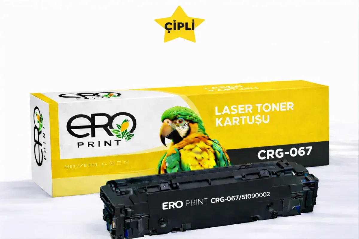 CANON CRG-067Y Muadil Toner - 1350 Sayfalık - Çipli Sarı Toner