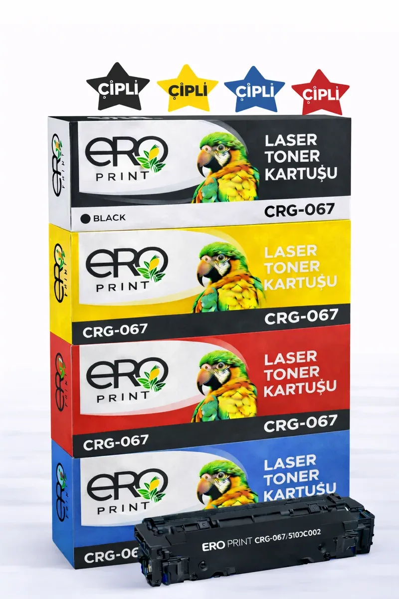 CANON CRG-067 Muadil Toner - 1350 Sayfalık - 4 Renk Toner Set
