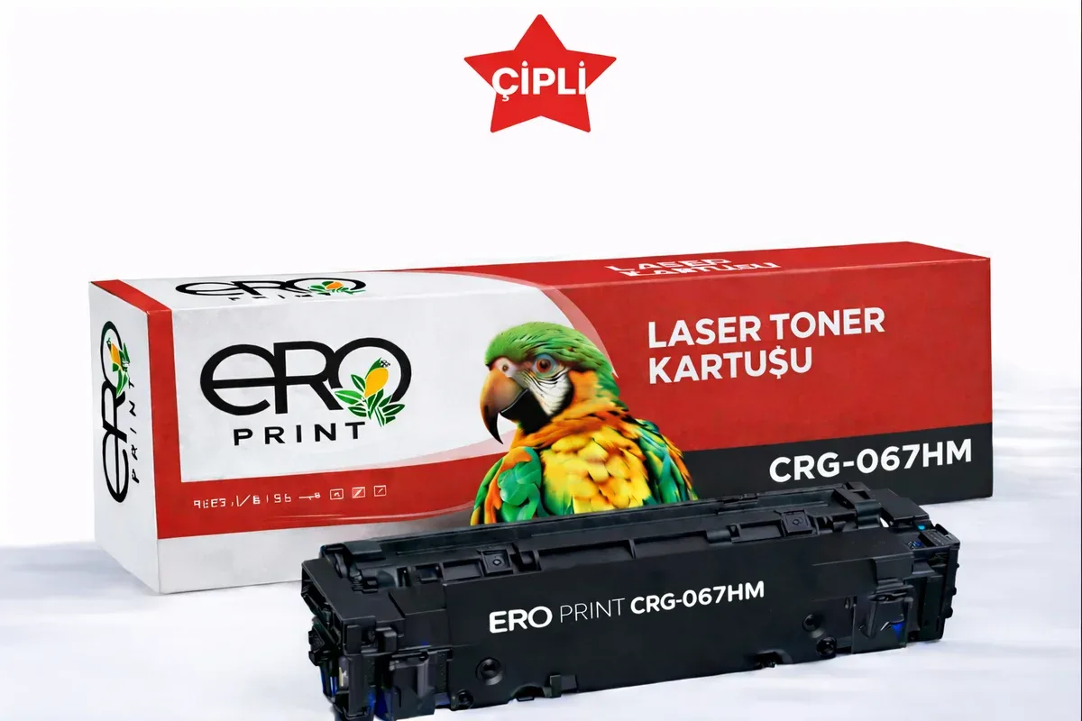 CANON CRG-067HM Muadil Toner - 3100 Sayfalık - Çipli Kırmızı Toner