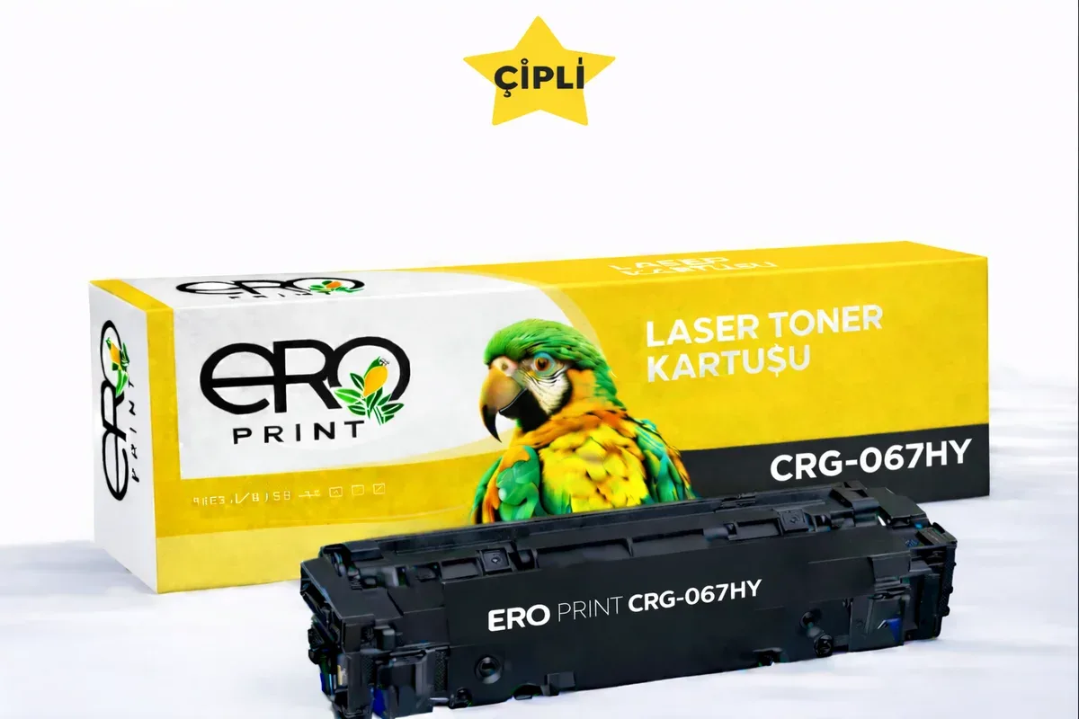 CANON CRG-067HY Muadil Toner - 3100 Sayfalık - Çipli Sarı Toner