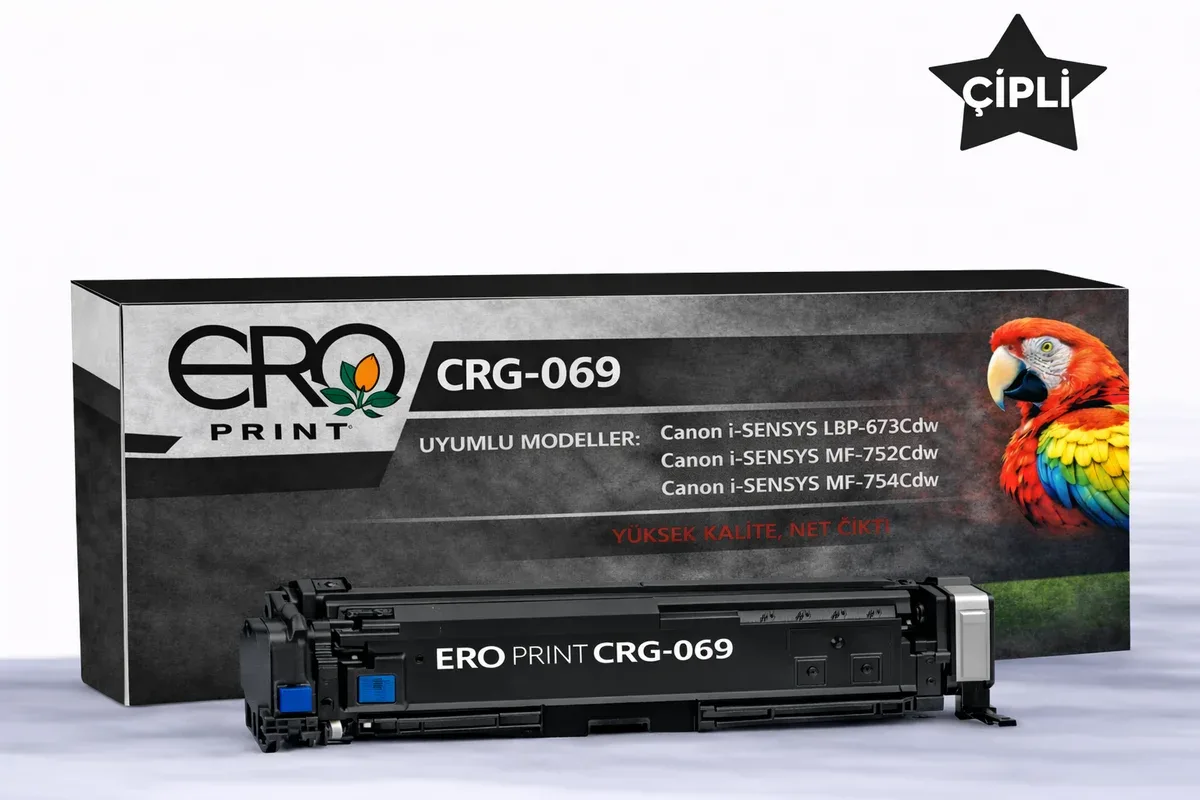 Canon CRG 069 Siyah Muadil Toner - 2100 Sayfalık Çipli Toner
