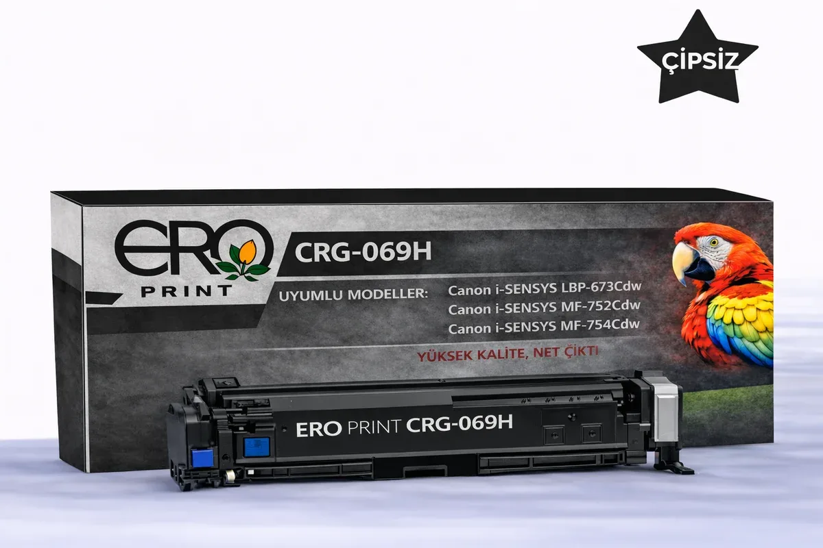 Canon CRG 069H Siyah Muadil Toner - 7600 Sayfalık Çipsiz Toner