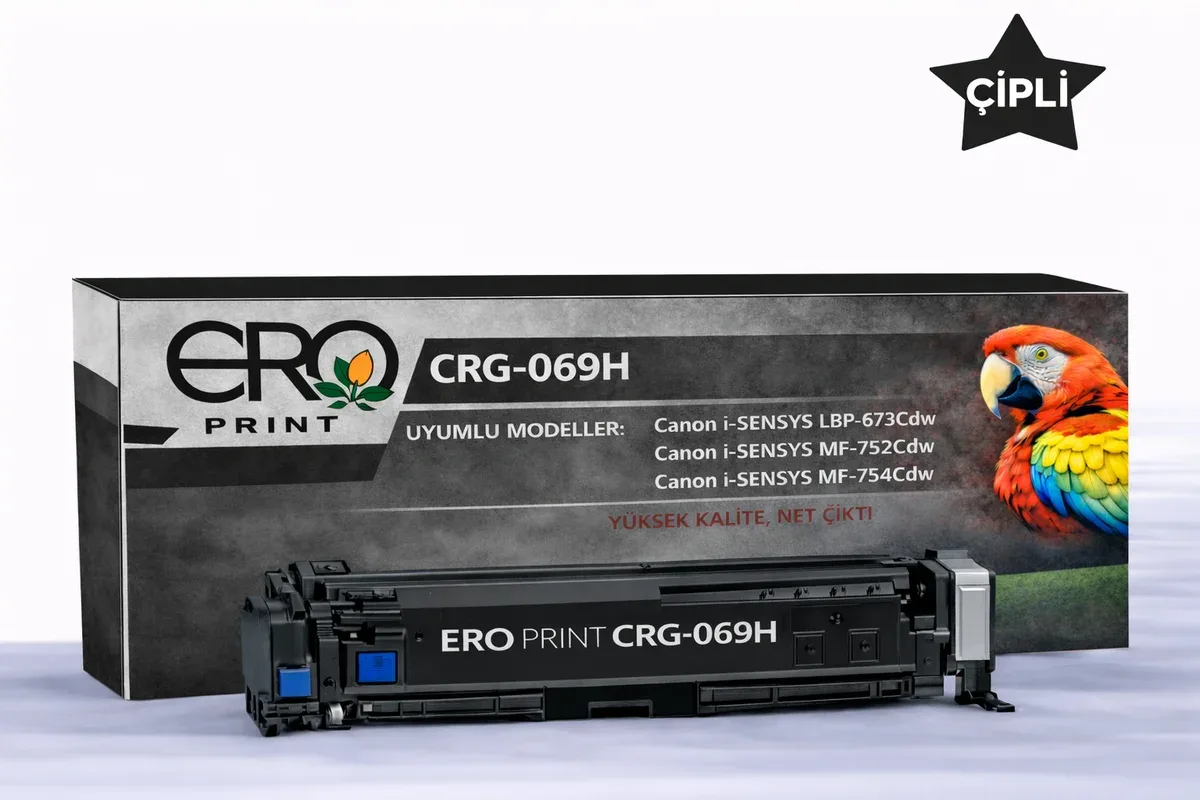 Canon CRG 069H Siyah Muadil Toner - 7600 Sayfalık Çipli Toner