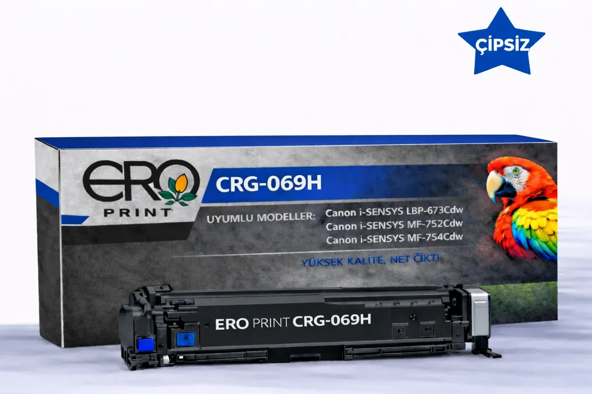 Canon CRG 069H Mavi Muadil Toner - 5600 Sayfalık Çipsiz Toner