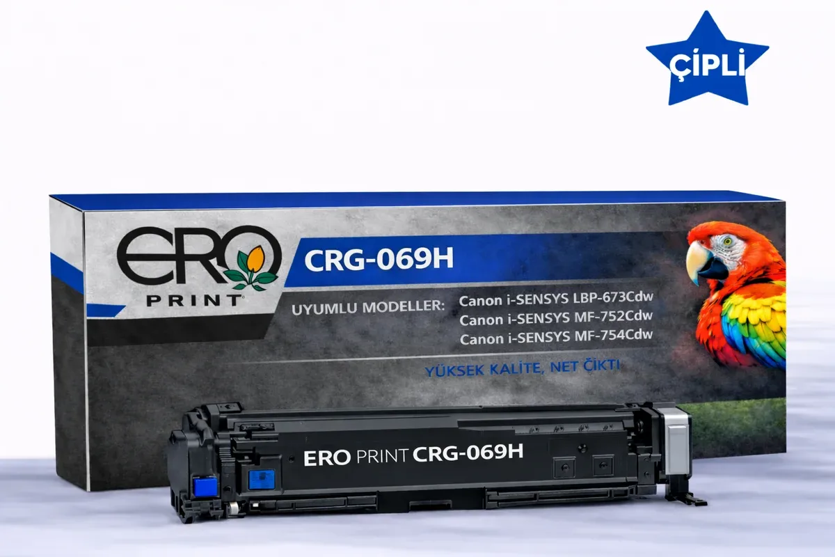 Canon CRG 069H Mavi Muadil Toner - 5600 Sayfalık Çipli Toner
