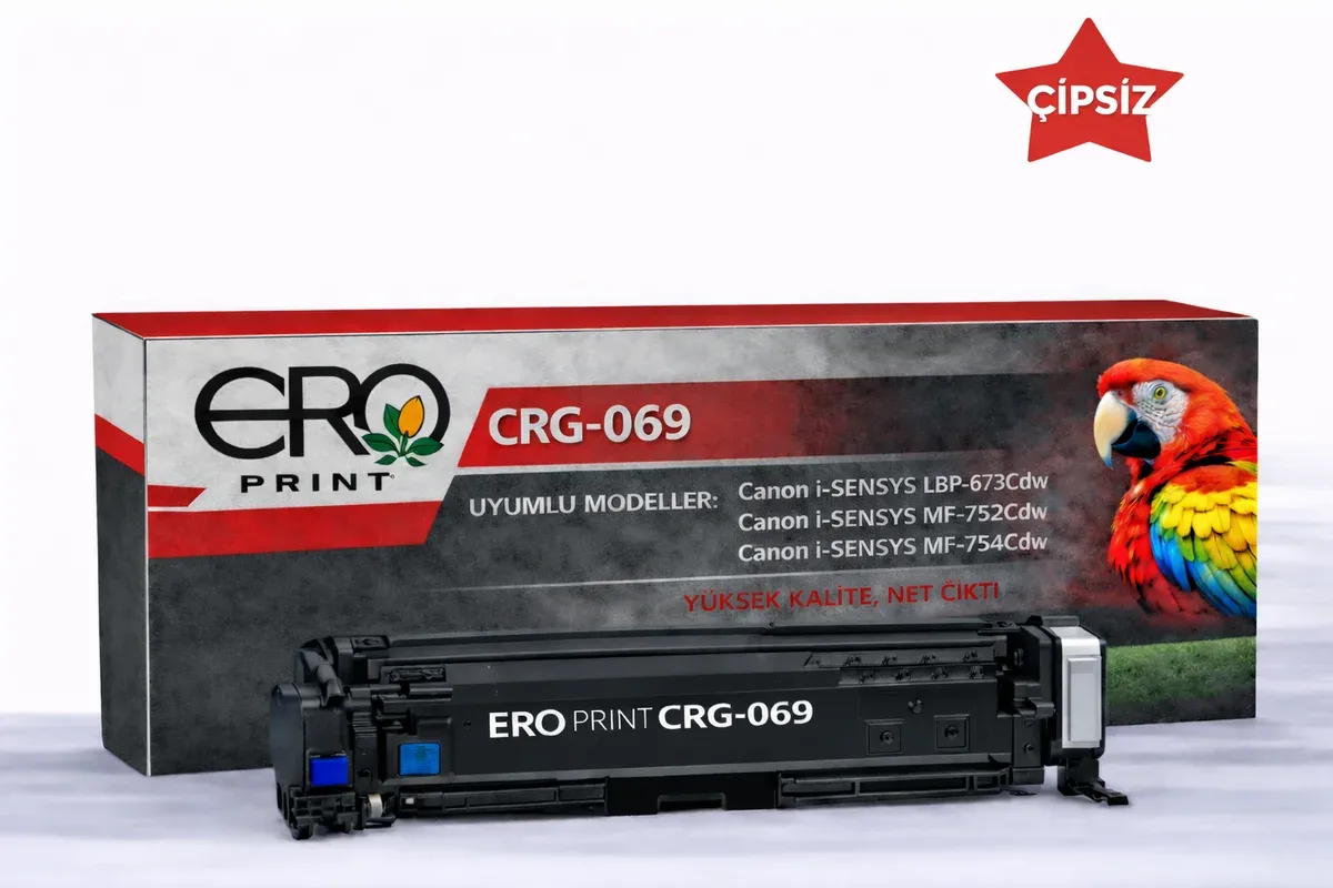 Canon CRG 069 Kırmızı Muadil Toner - 1900 Sayfalık Çipsiz Toner
