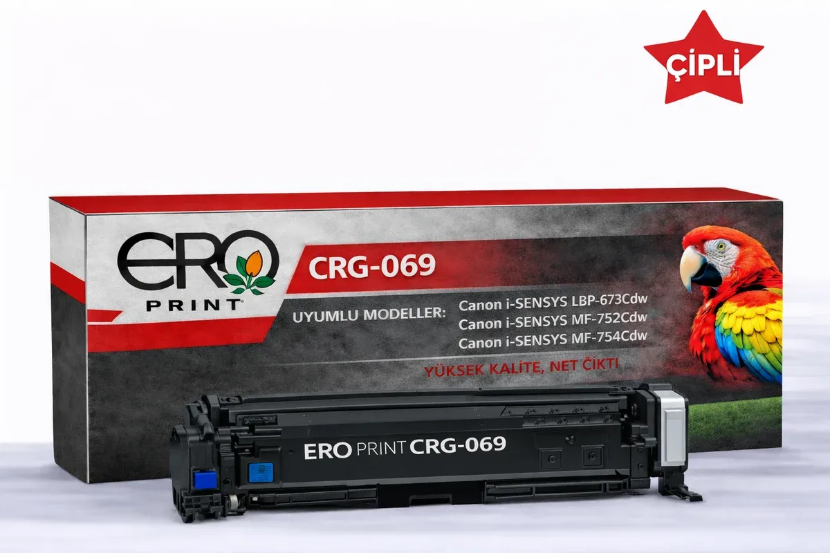 Canon CRG 069 Kırmızı Muadil Toner - 1900 Sayfalık Çipli Toner
