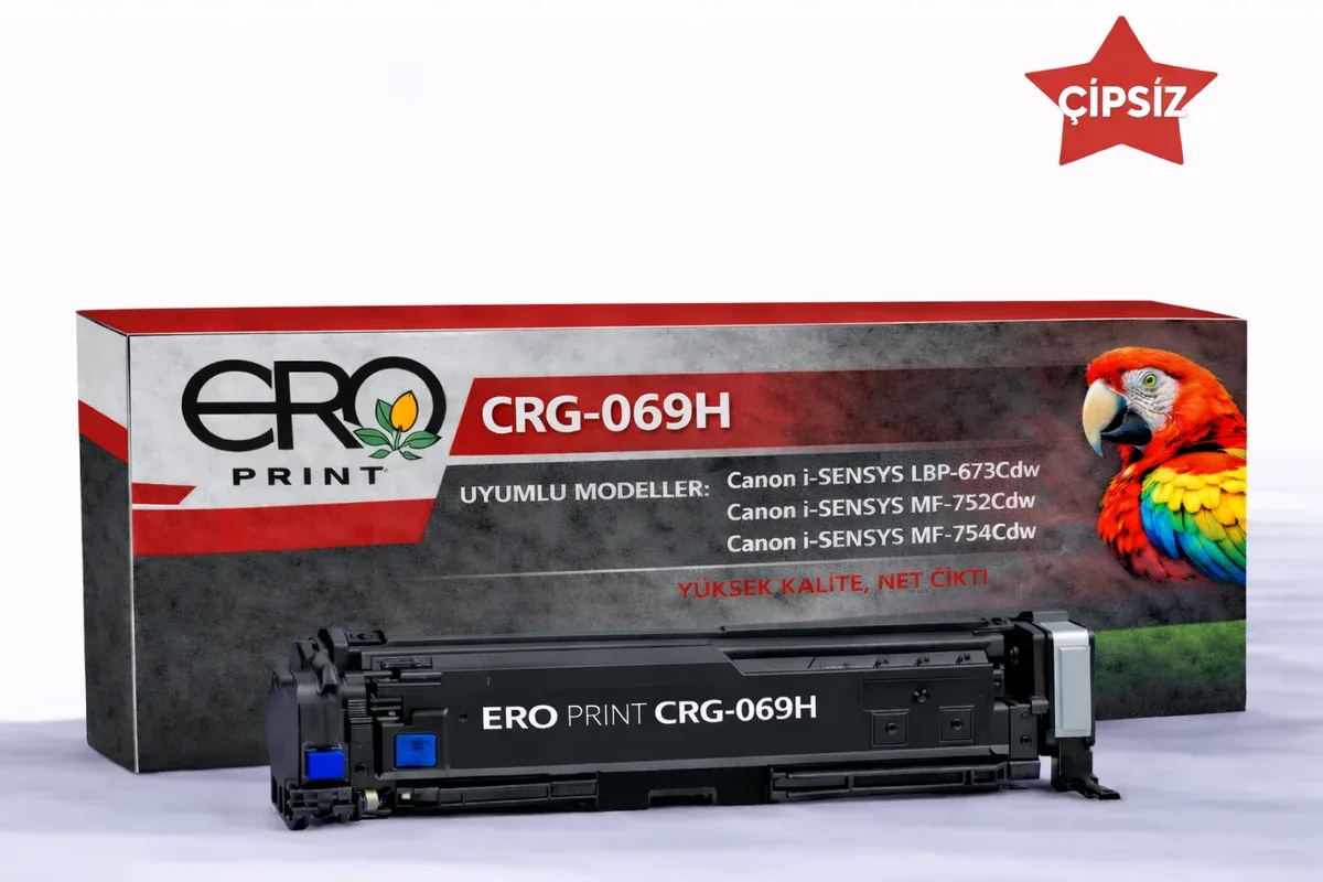 Canon CRG 069H Kırmızı Muadil Toner - 5600 Sayfalık Çipsiz Toner