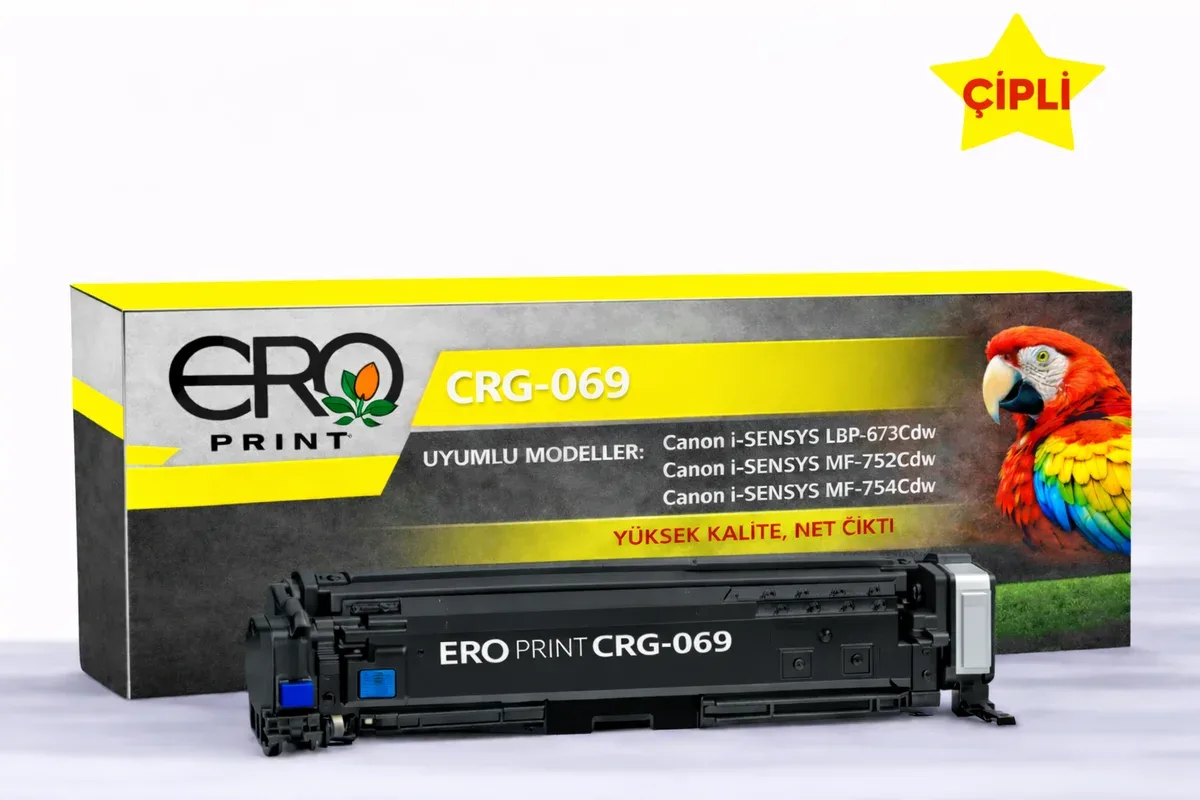 Canon CRG 069 Sarı Muadil Toner - 1900 Sayfalık Çipli Toner