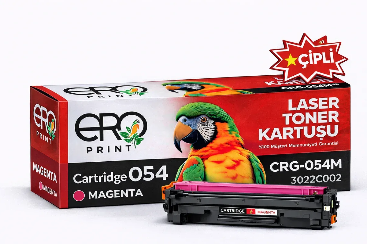 Canon CRG 054 Kırmızı Muadil Toner - 1200 Sayfalık Çipli Toner
