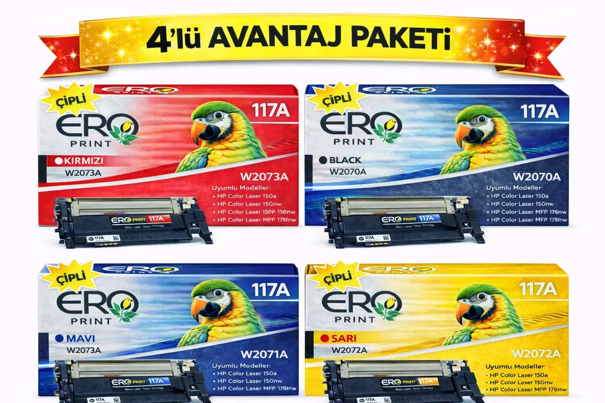 HP 117A Muadil Toner - 4 Renk Set