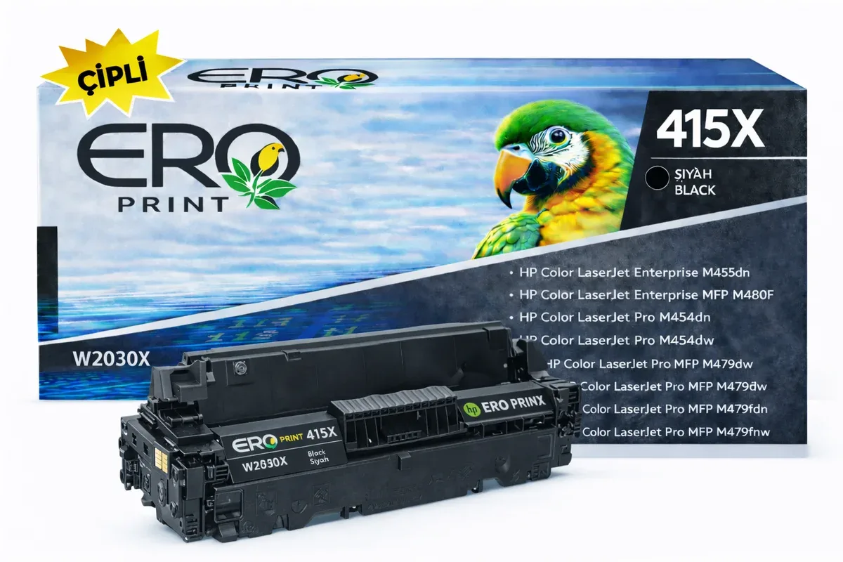 HP 415X - W2030X Muadil Toner - 7500 Sayfalık Çipli Siyah Toner