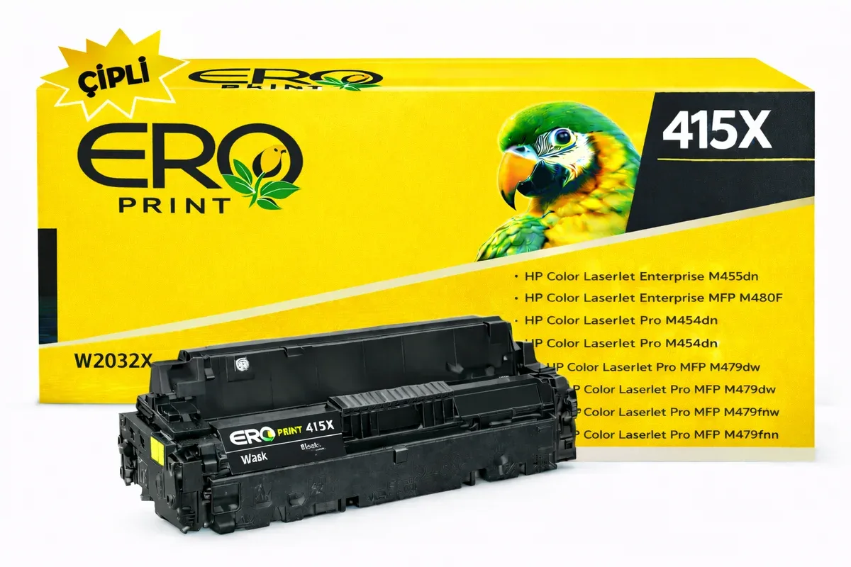 HP 415X - W2032X Muadil Toner - 6000 Sayfalık Çipli Sarı Toner
