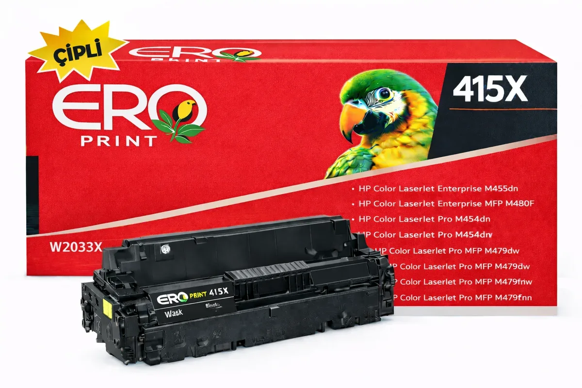 HP 415X - W2033X Muadil Toner - 6000 Sayfalık Çipli Kırmızı Toner