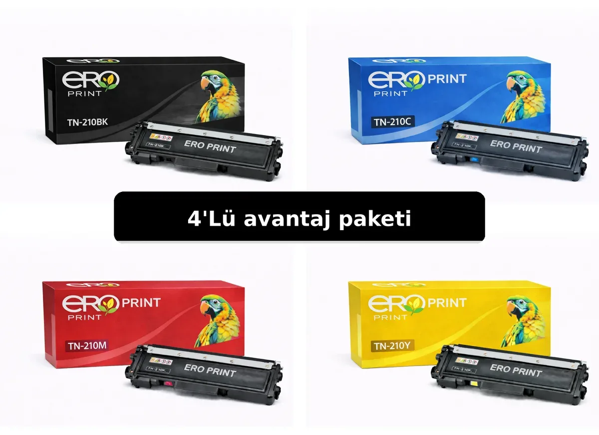 Brother TN-210 İçin 4 Renk Muadil Toner Set