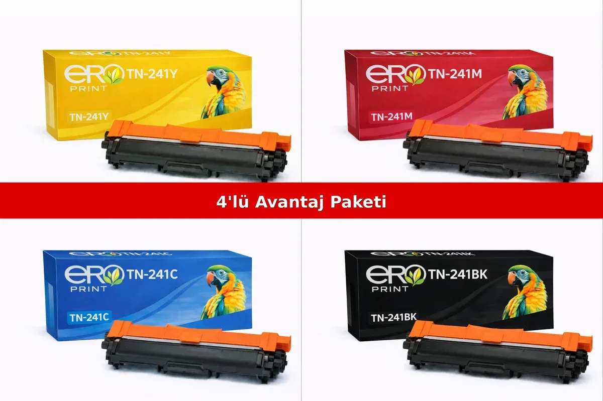 Brother TN-241 İçin 4 Renk Muadil Toner Set