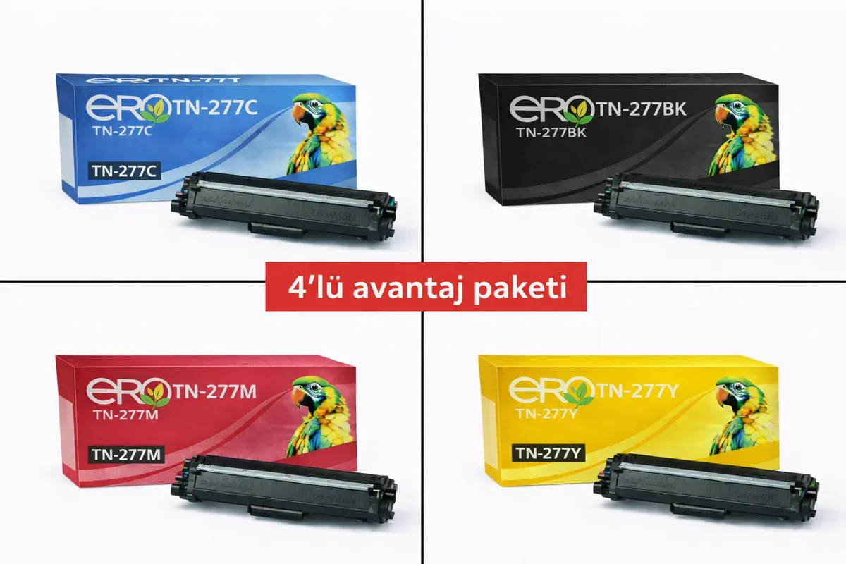 Brother TN-277 İçin 4 Renk Muadil Toner Set