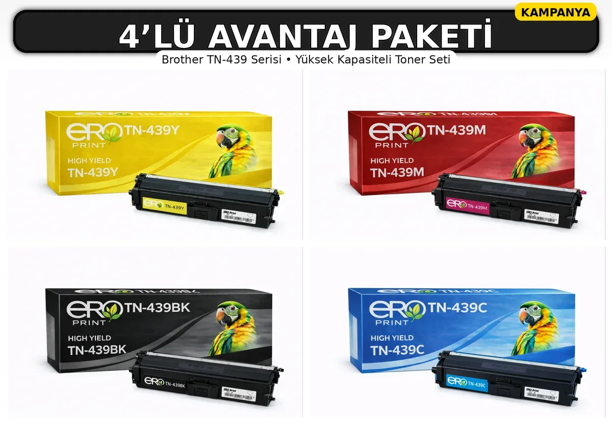 Brother TN-439 İçin 4 Renk Muadil Toner Set