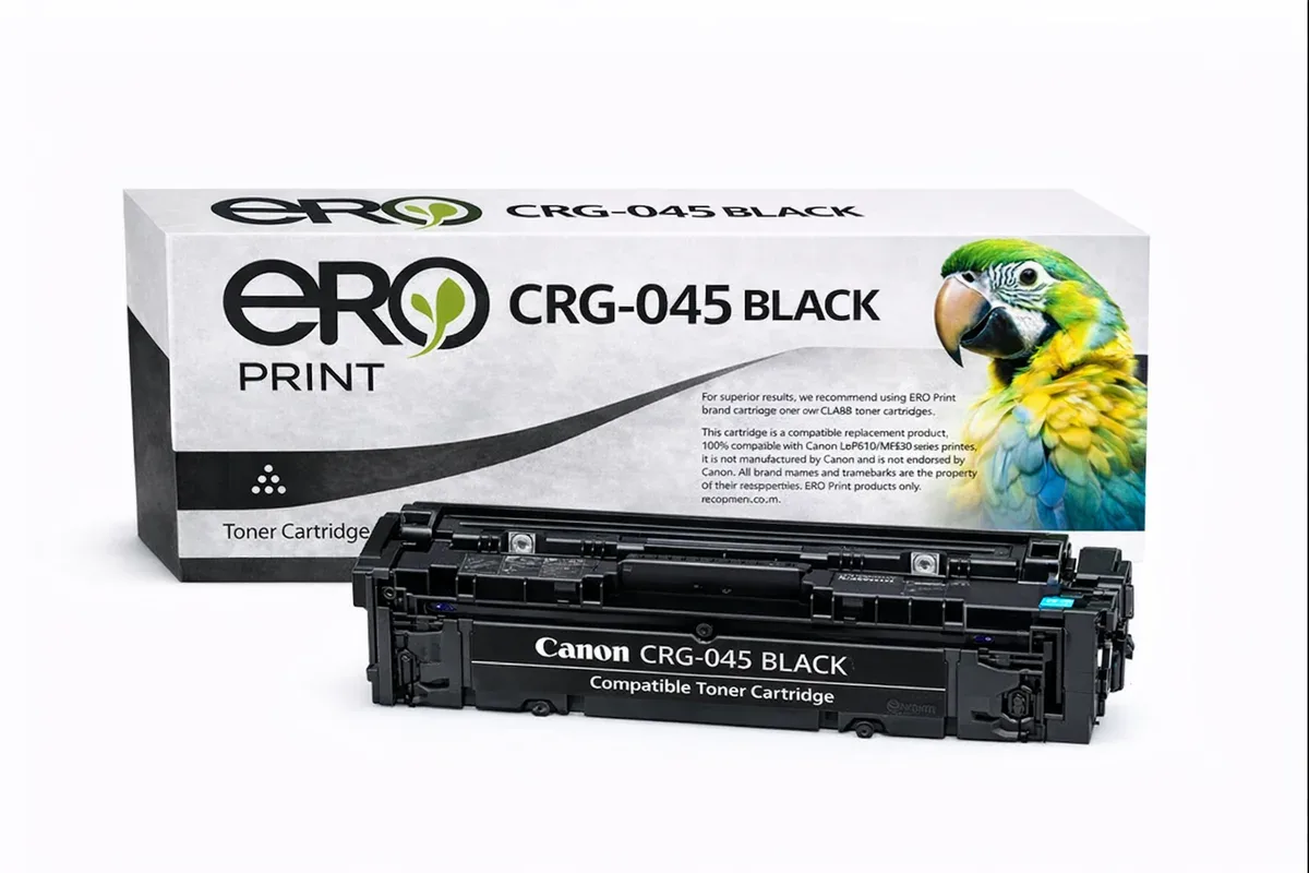 Canon 045BK Çipli Siyah Muadil Toner
