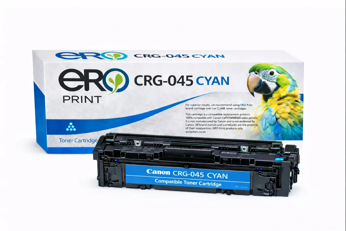 Canon 045C Çipli Mavi Muadil Toner