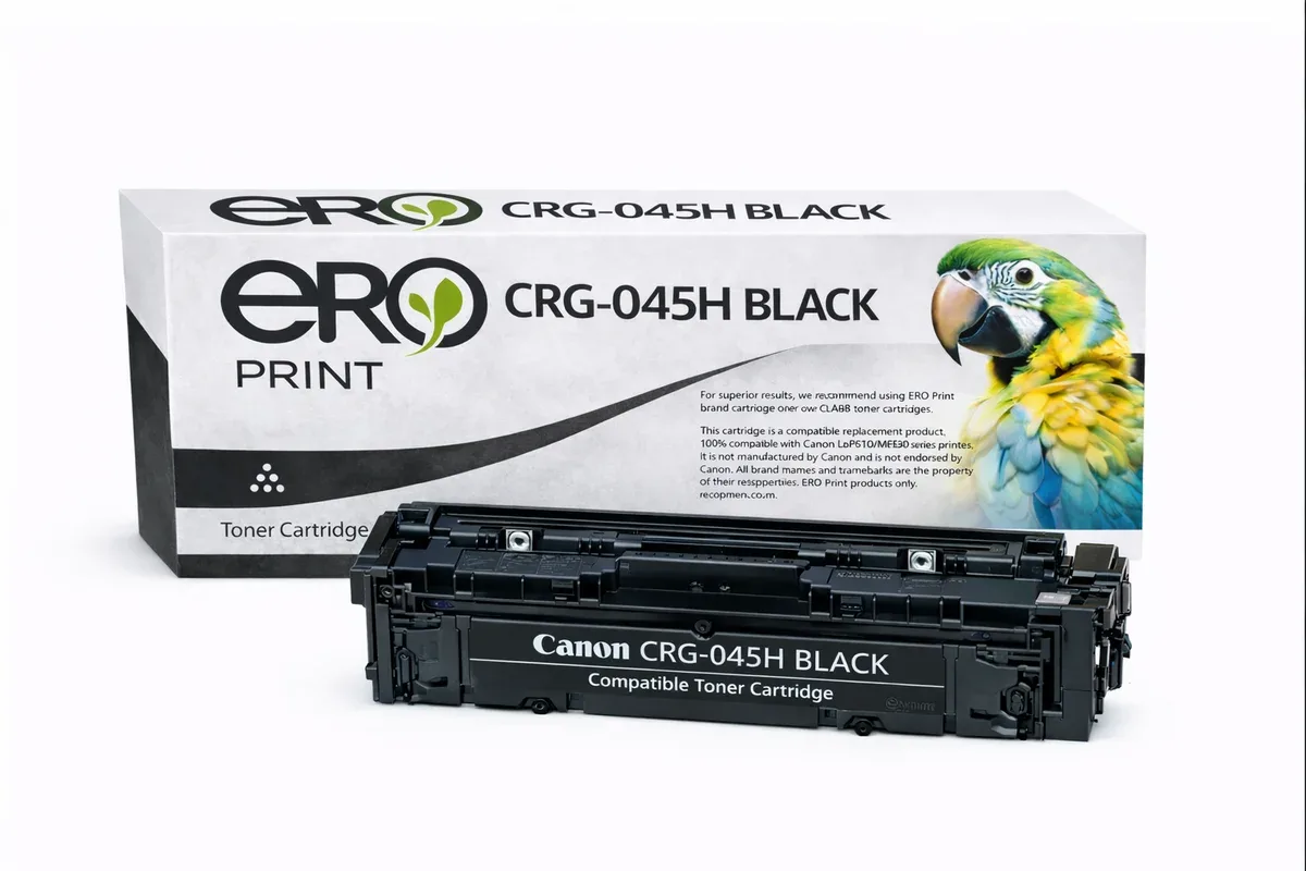 Canon 045HBK Çipli Siyah Muadil Toner