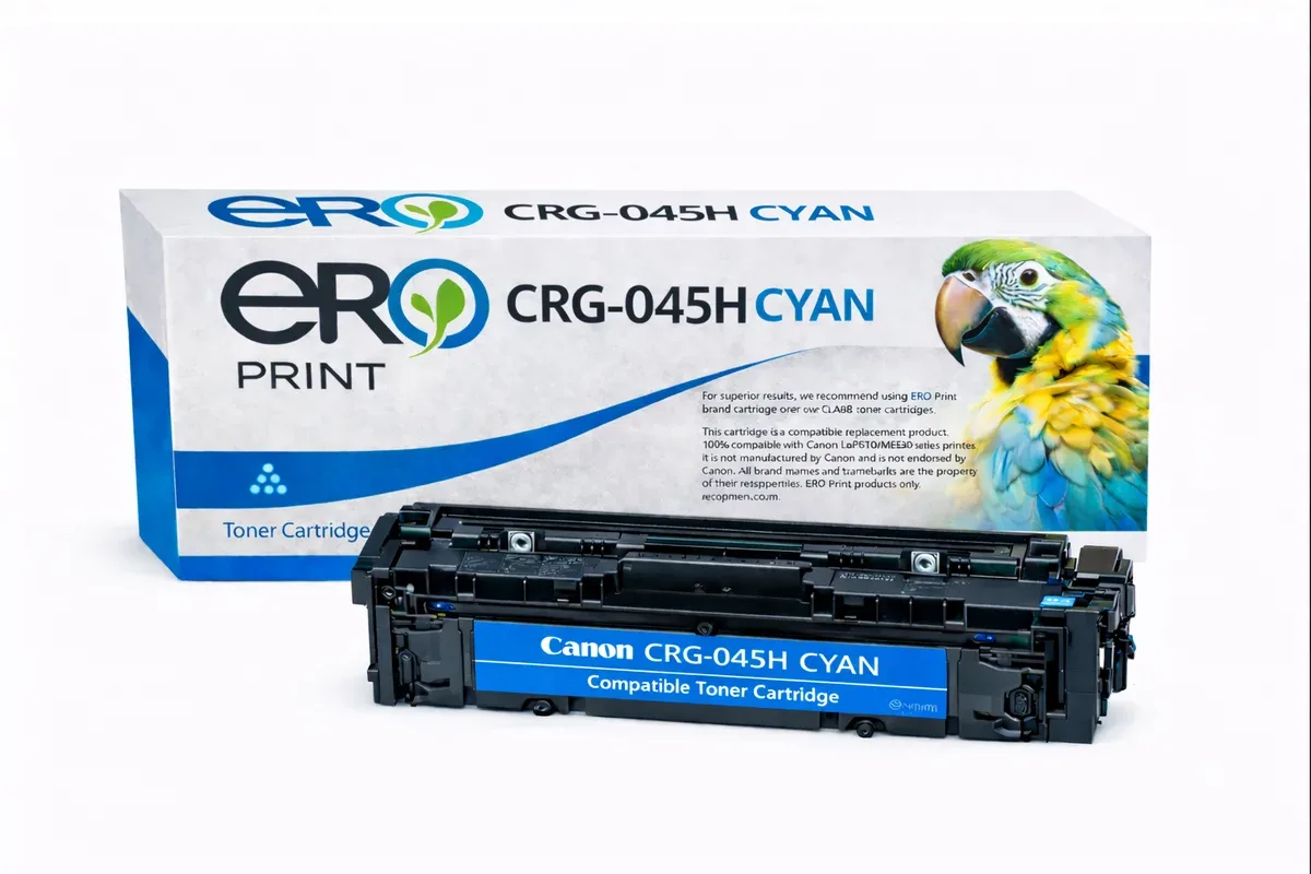 Canon 045HC Çipli Mavi Muadil Toner