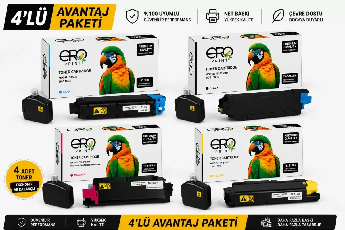 Kyocera ECOSYS P6035 Muadil Toner - 4 Renk Set