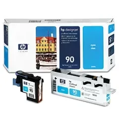 HP C5055A (90) Mavi Kafa Kartuşu + Temizleyicisi - DesignJet 4000 (T1274)A